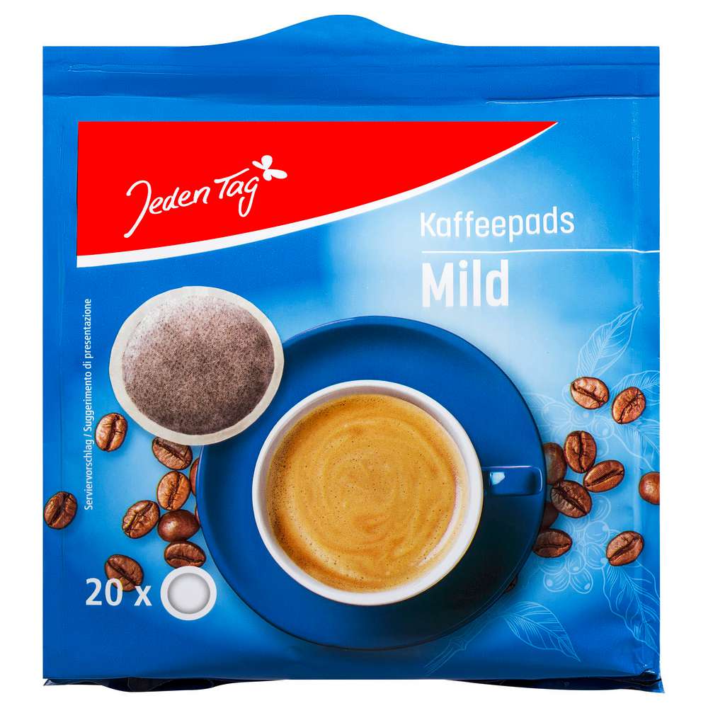 Produktabbildung Jeden Tag Kaffeepads, Mild