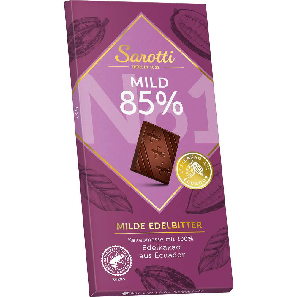 Produktabbildung Sarotti Tafelschokolade No. 1, Milde Edelbitter 85%