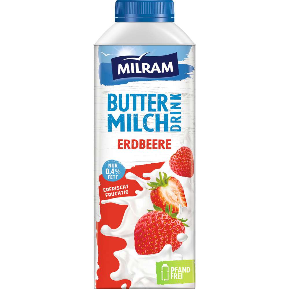 Produktabbildung Milram Fruchtbuttermilch, Erdbeere