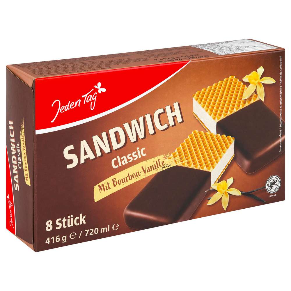 Produktabbildung Jeden Tag Waffeleis Sandwich, Classic