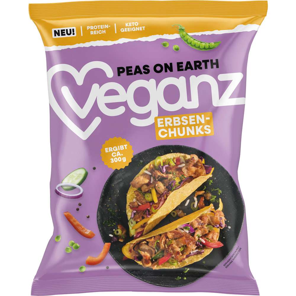 Produktabbildung Veganz Peas on Earth Erbsen-Chunks