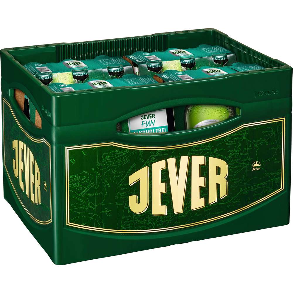 Produktabbildung Jever Fun alkoholfreies Pilsener Bier (4x Träger in der Kiste zu je  6x 0,330 Liter)