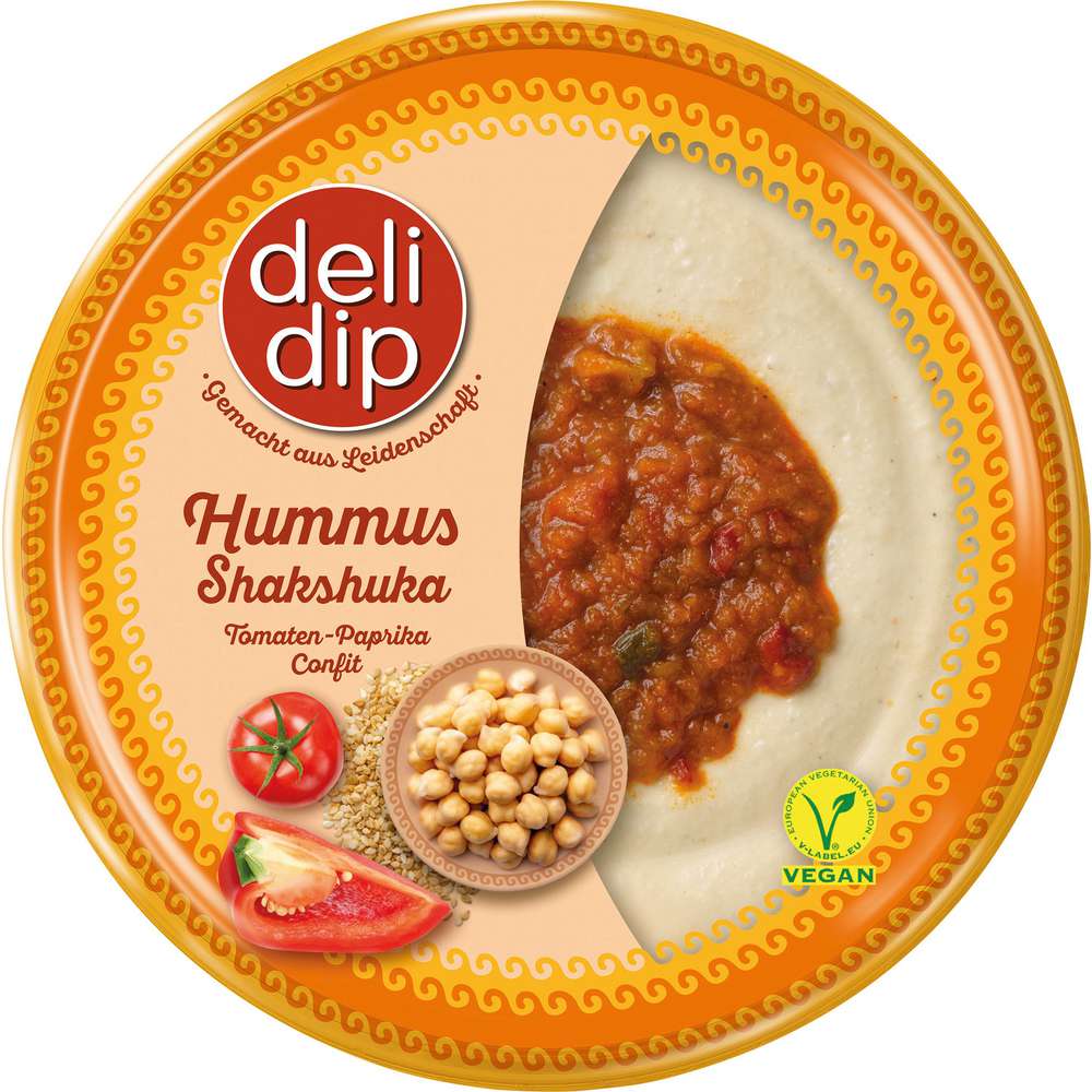Produktabbildung Deli Dip Hummus Shakshuka, Tomate/Paprika Dip, Aufstrich