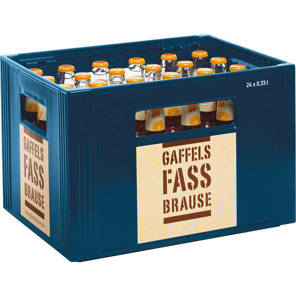 Produktabbildung Gaffel Orangen-Limonade, Fassbrause (24x 0,330 Liter)
