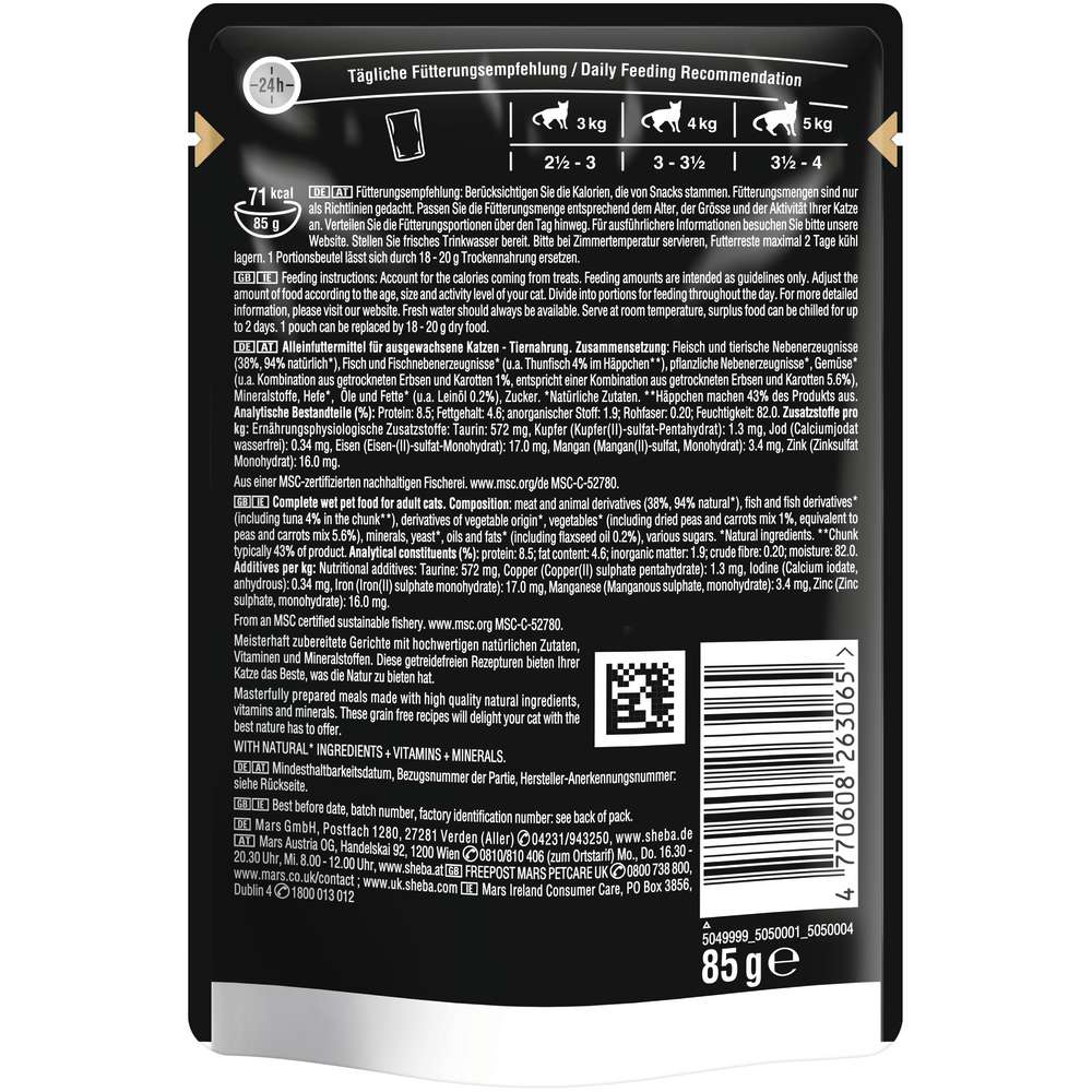 Produktabbildung Sheba Katzen-Nassfutter Natures, Thunfisch/Leinöl