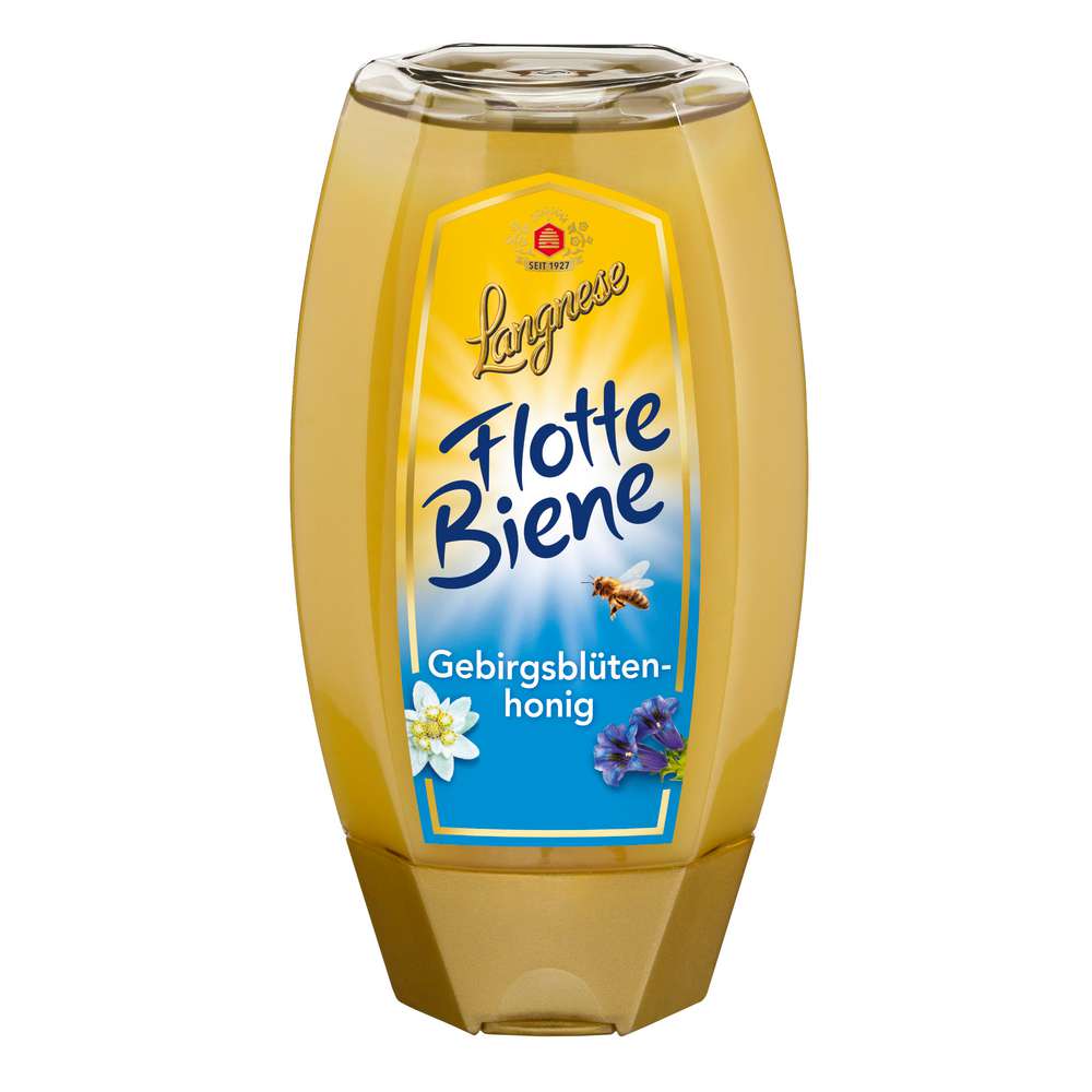 Produktabbildung Langnese Flotte Biene Gebirgsblütenhonig, cremig