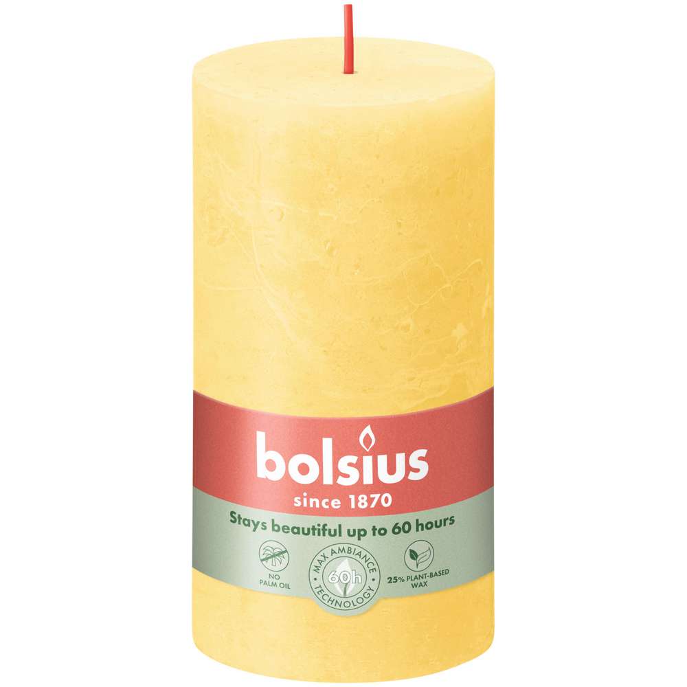 Produktabbildung Bolsius Stumpenkerze Rustik, Shine 130x68 mm
