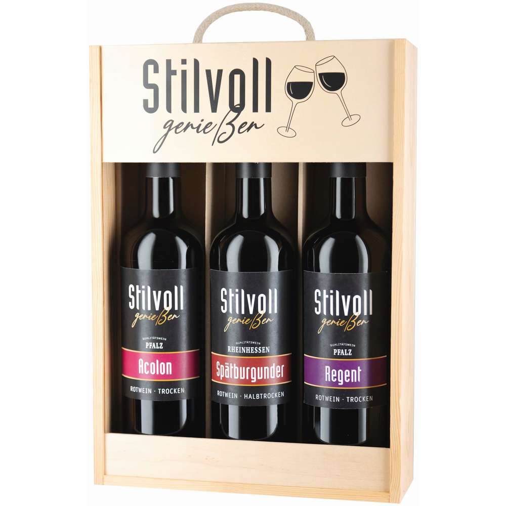 Produktabbildung Moselland Geschenkkiste Holz Wein