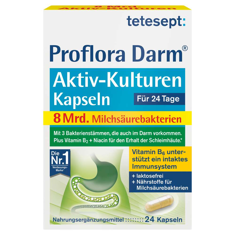 Produktabbildung tetesept Proflora Darm, Aktiv-Kulturen Kapseln