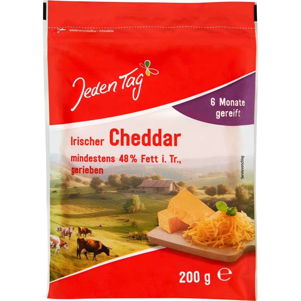 Produktabbildung Jeden Tag Cheddar, gerieben