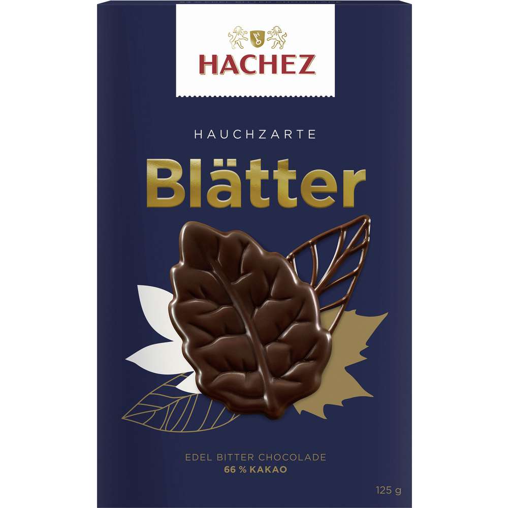 Produktabbildung Hachez Braune Blätter Edelbitter