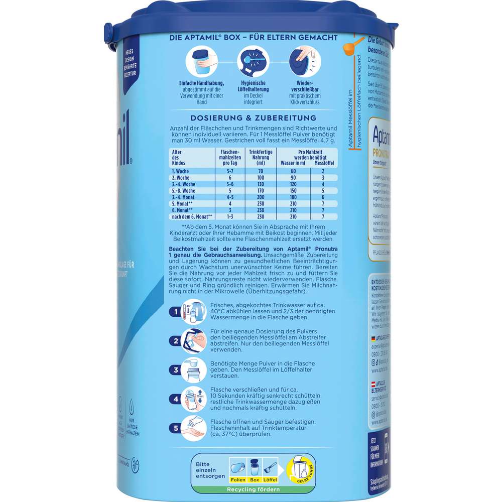 Produktabbildung Aptamil Anfangsmilch, 1