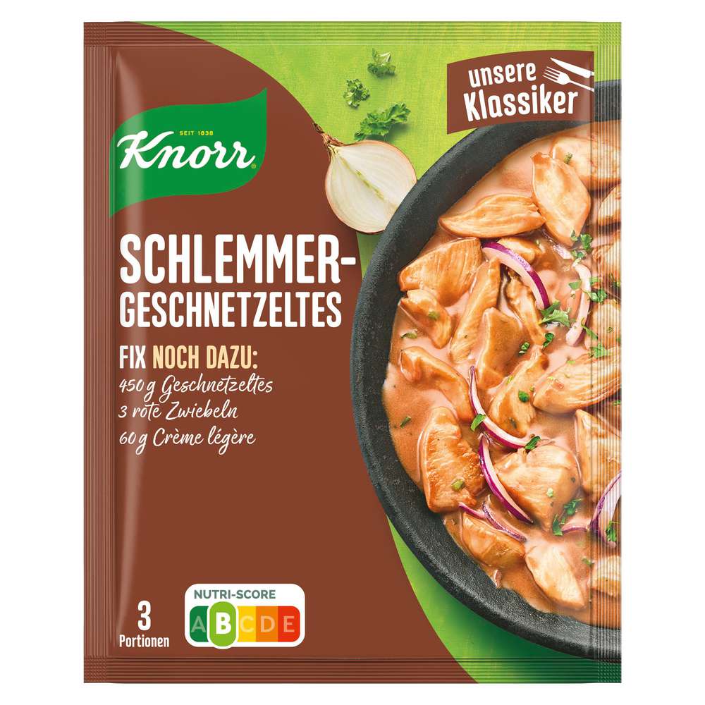 Produktabbildung Knorr Fix Würzmischung Schlemmer-Geschnetzeltes