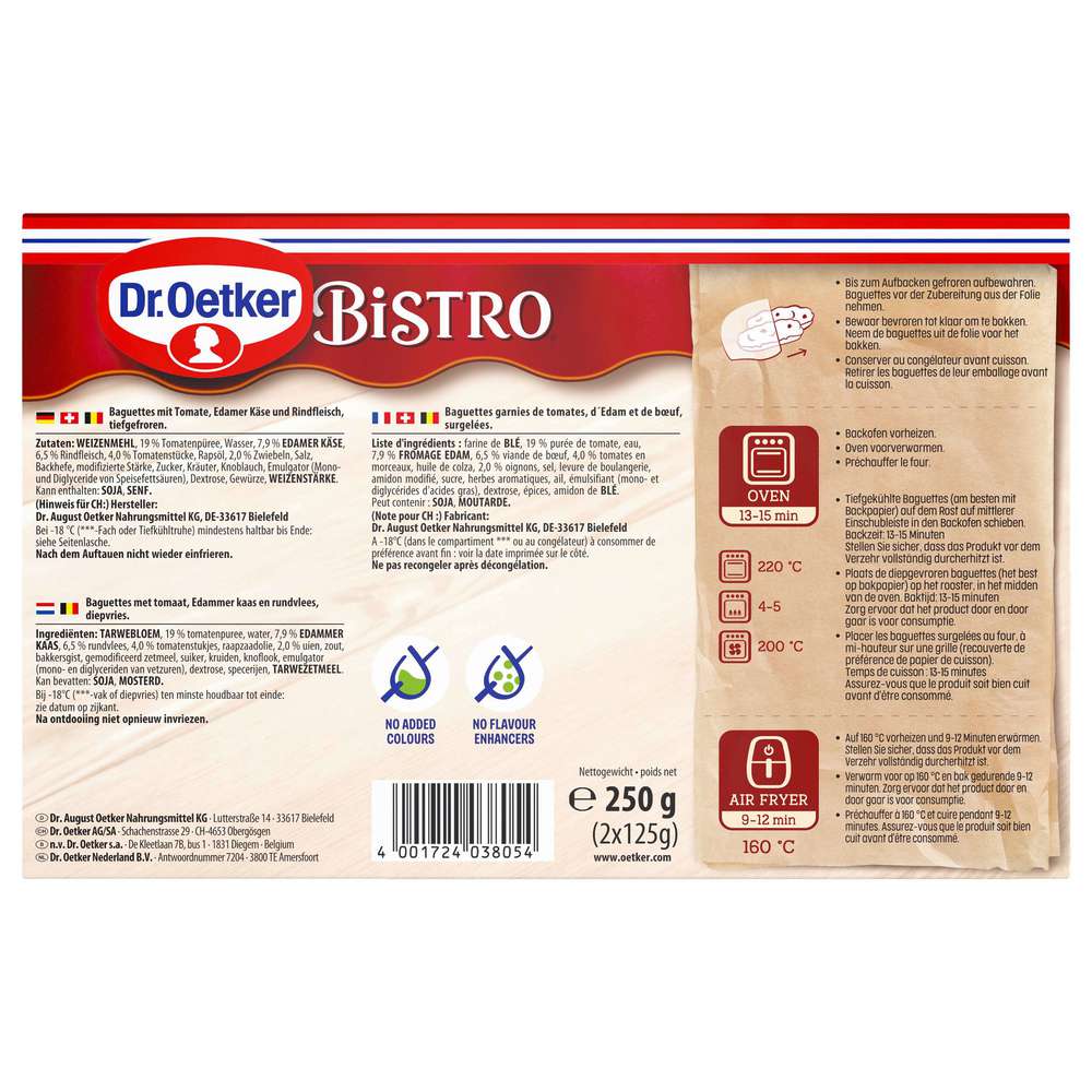 Produktabbildung Dr. Oetker Bistro Baguette Bolognaise, tiefgekühlt