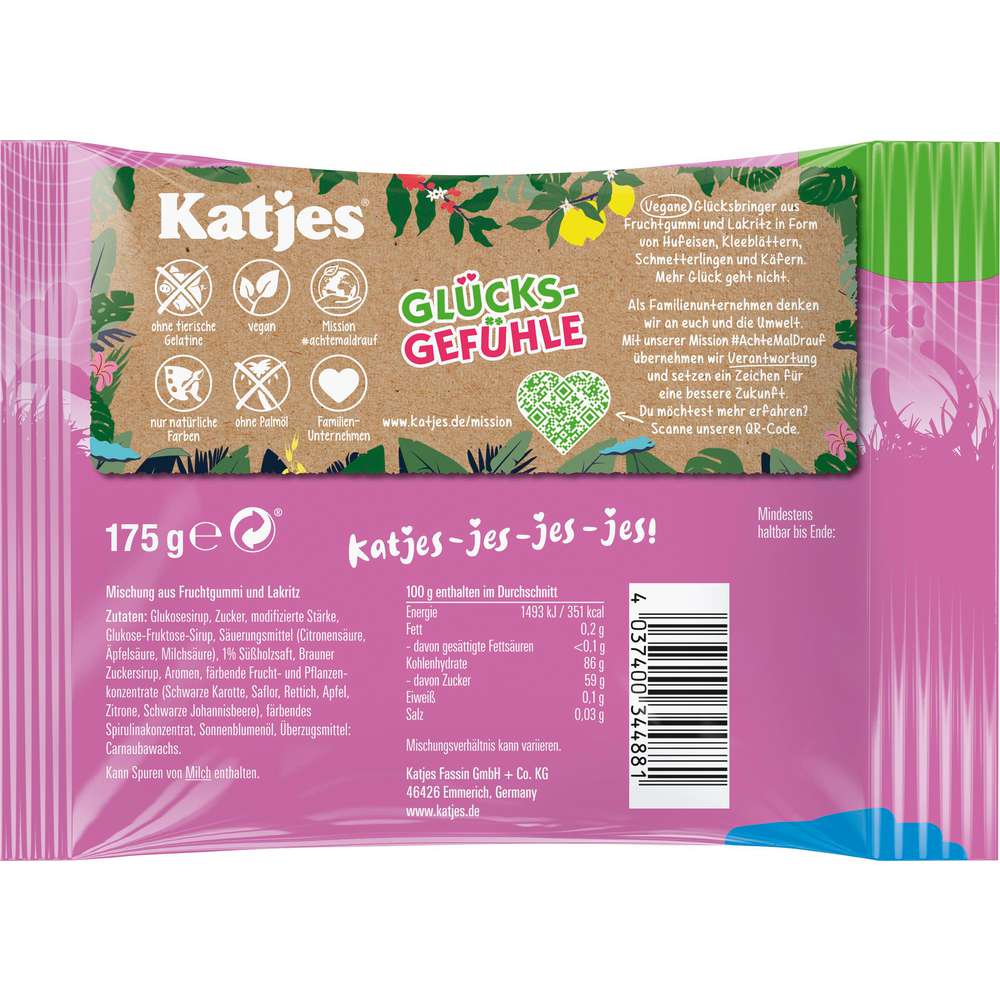 Produktabbildung Katjes Fruchtgummi, Glücksgefühle, Vegan
