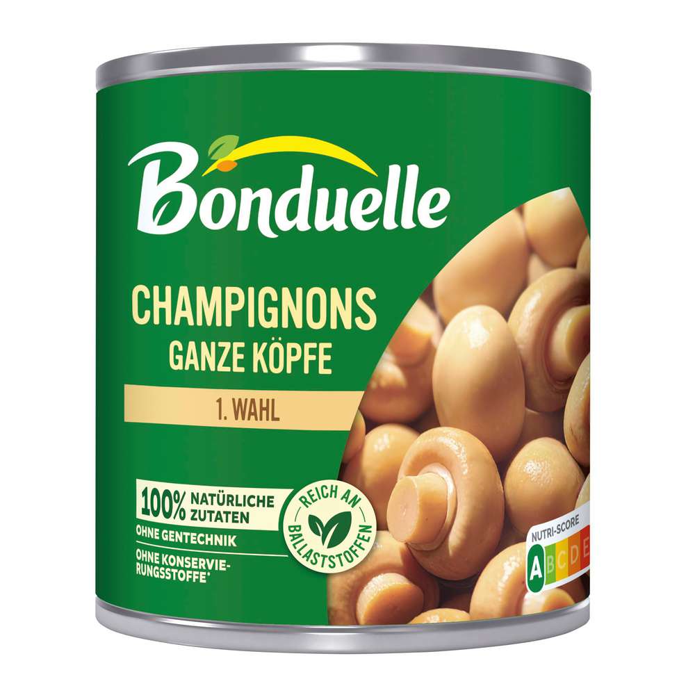 Produktabbildung Bonduelle Champignons ganze Köpfe, feinste Auslese
