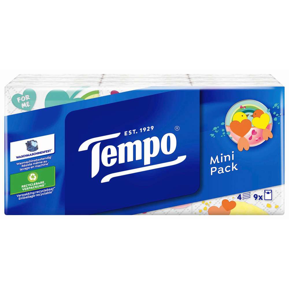 Produktabbildung Tempo Kinder Taschentücher, Mini Pack