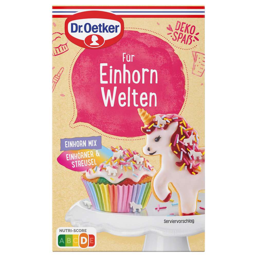 Produktabbildung Dr. Oetker Kuchen Deko, Einhorn Welten Mix