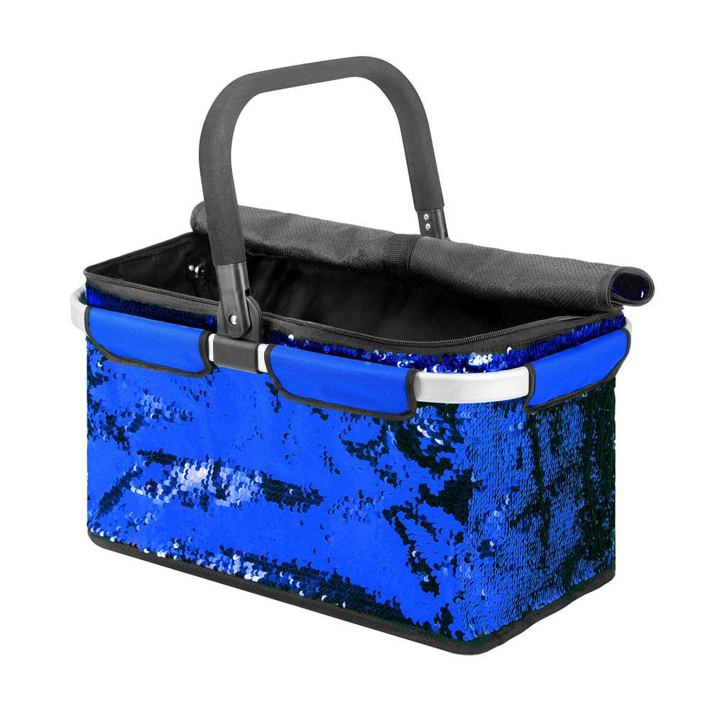 Produktabbildung Genius Einkaufskorb Falko, Pailletten blau