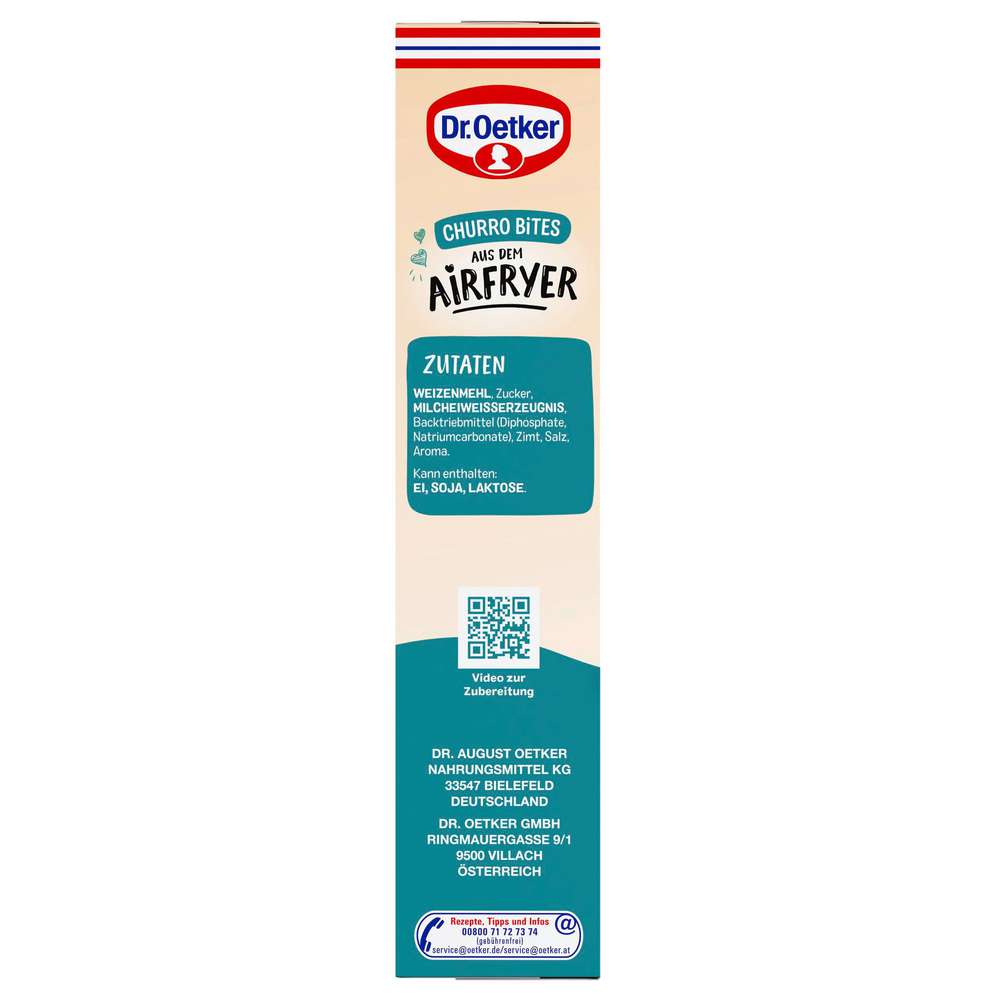 Produktabbildung Dr. Oetker Churro Bites Kleine Backideen Airfryer 