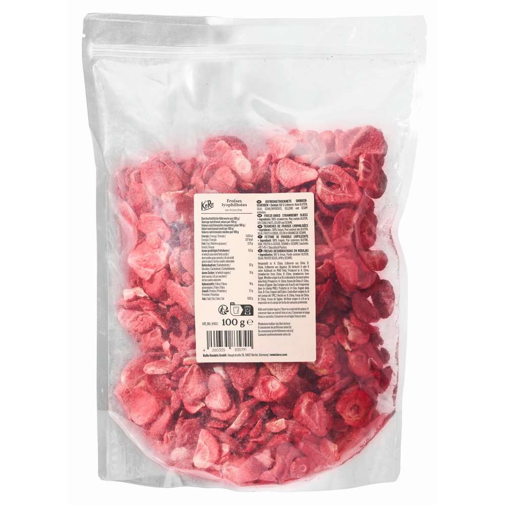 Produktabbildung KoRo Erdbeerscheiben, gefriergetrocknet