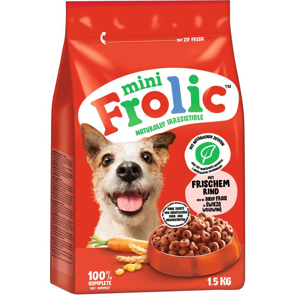Produktabbildung Frolic Hunde-Trockenfutter, Mini Rind