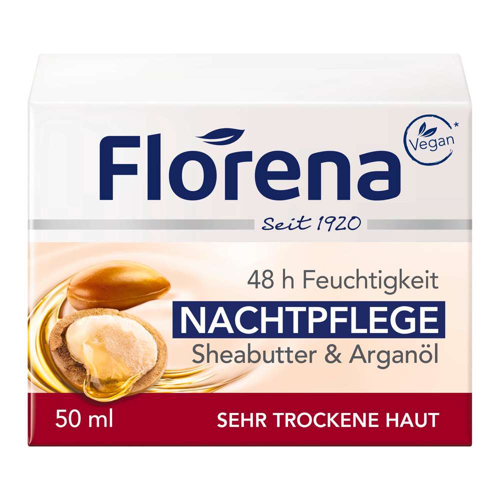 Produktabbildung Florena Nachtpflege Sheabutter & Arganöl