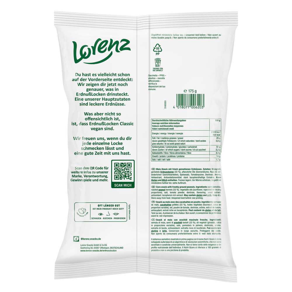 Produktabbildung Lorenz Flips, Erdnuss Locken Classic