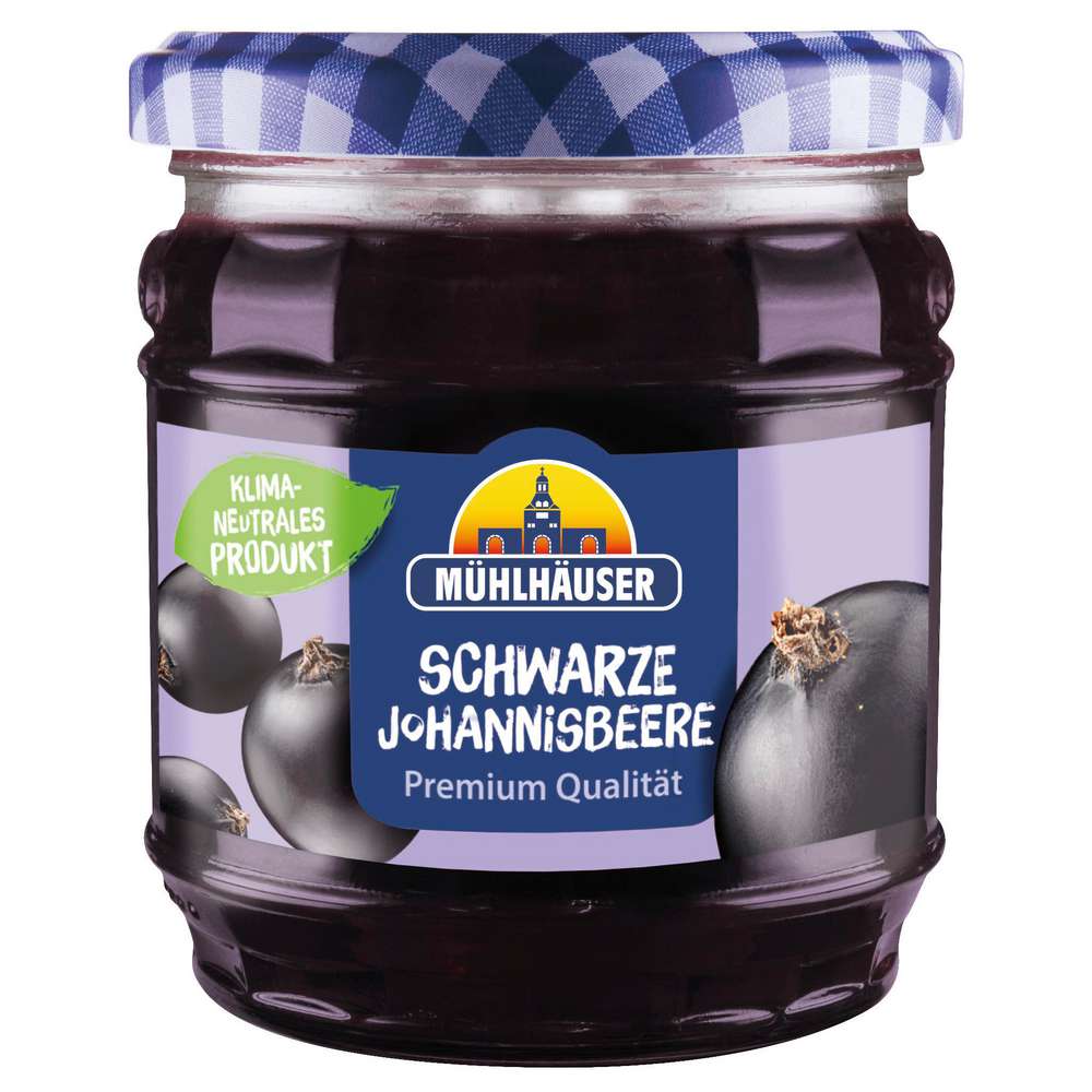 Produktabbildung Mühlhäuser Konfitüre extra, Schwarze Johannisbeere