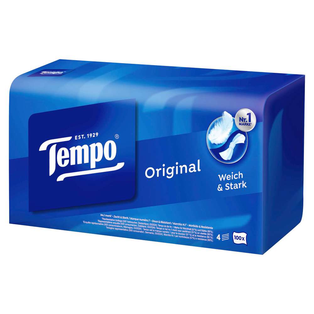 Produktabbildung Tempo Taschentücher-Box Original, verschiedene Ausführung