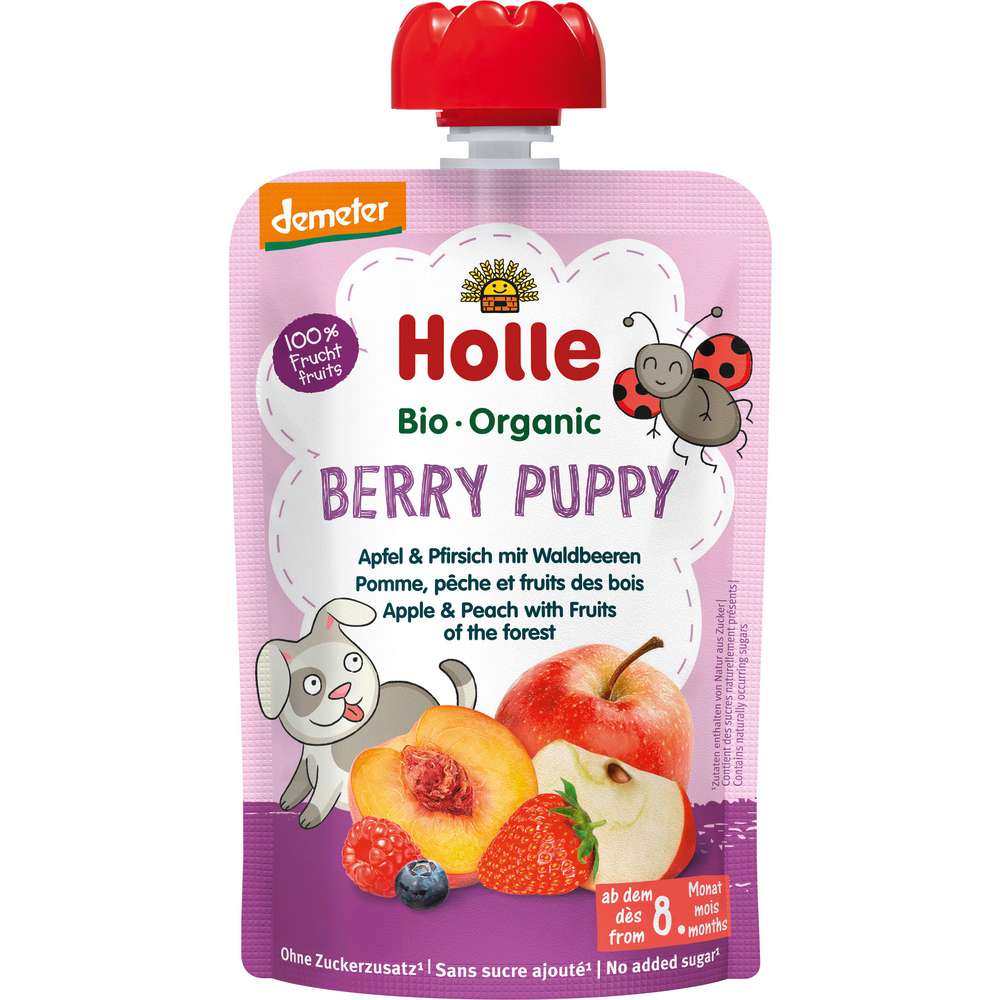 Produktabbildung Holle Bio Fruchtquatsch, Apfel/Pfirsich/Waldbeere