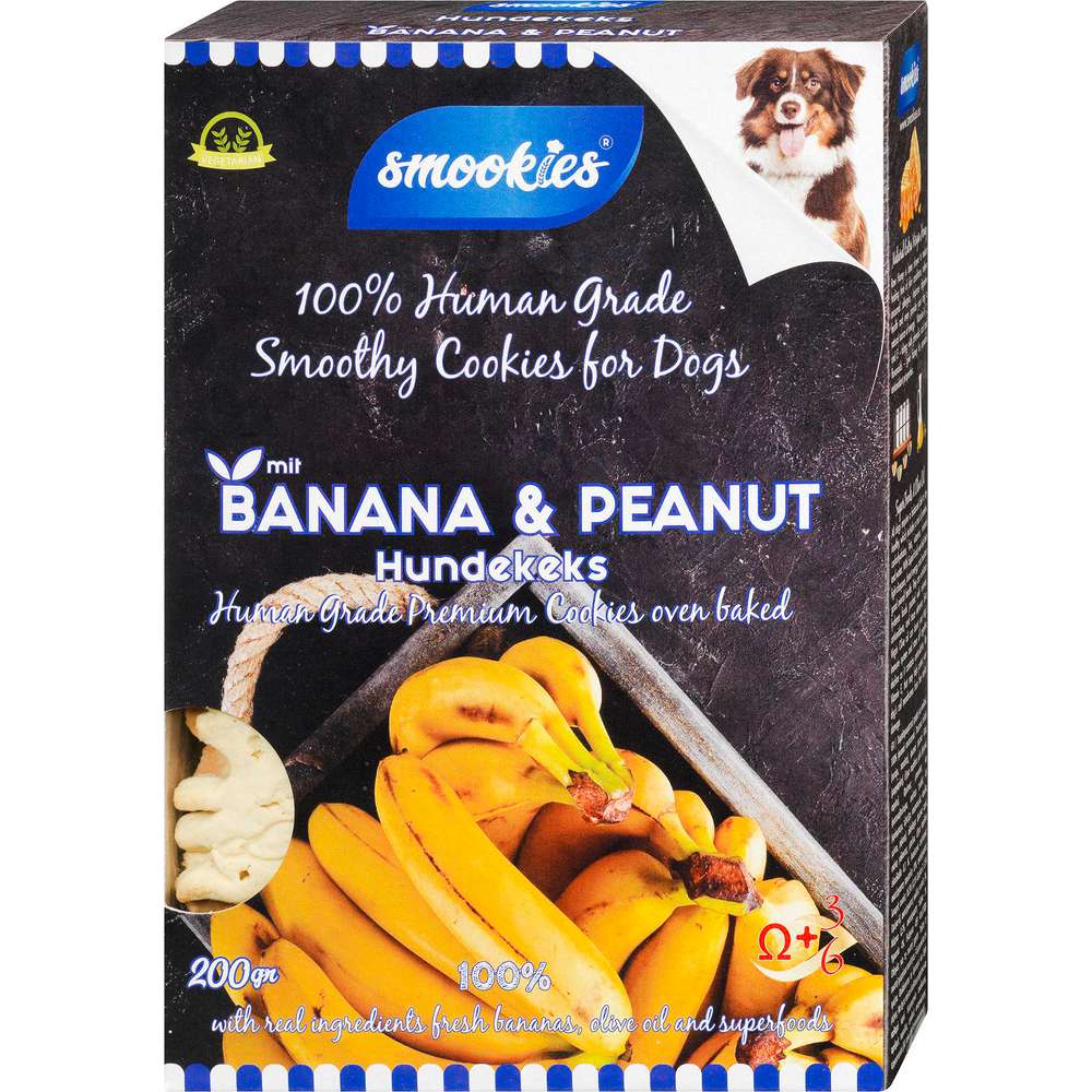 Produktabbildung Smookies Hunde-Snack Hundekeks, Banane & Erdnuss