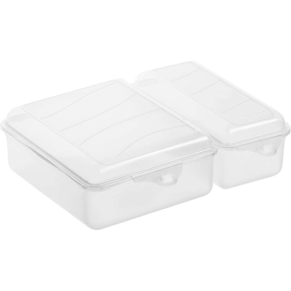 Produktabbildung Rotho Lunchbox Funbox Twin, Transparent 1,05 und 0,55l
