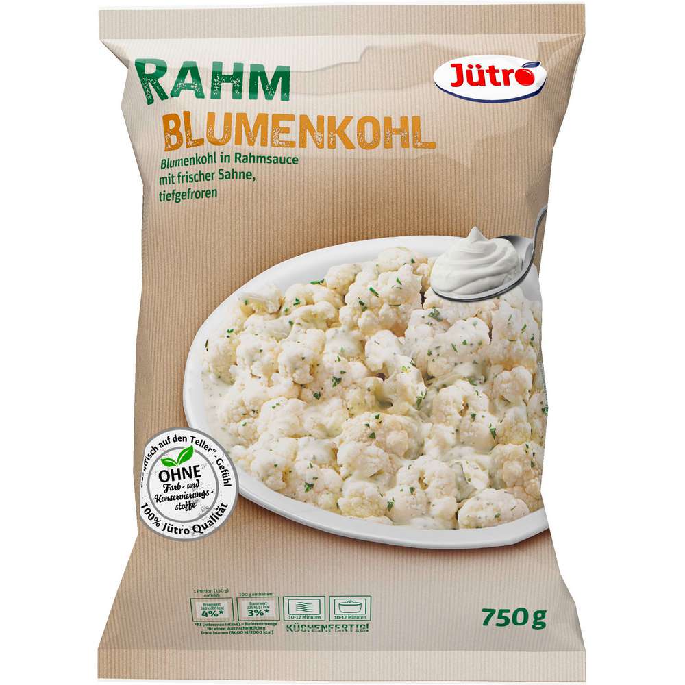 Produktabbildung Jütro Rahmgemüse Blumenkohl, tiefgekühlt