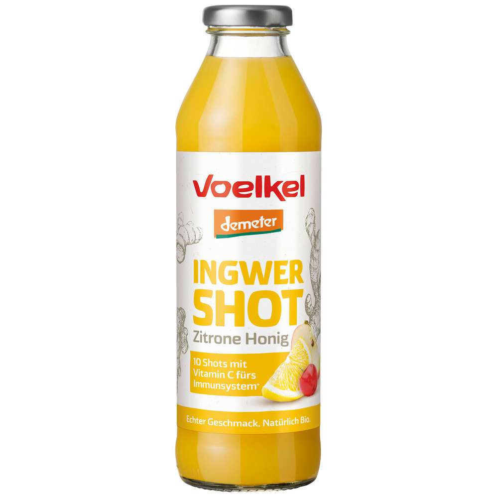 Produktabbildung Voelkel Demeter Shot, Ingwer/Zitrone/Honig