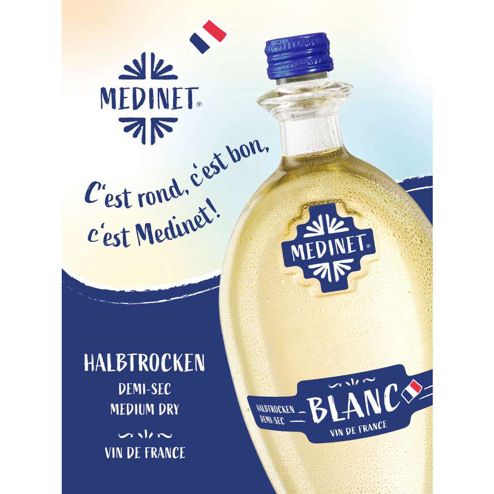 Produktabbildung Medinet Weißwein Blanc halbtrocken 