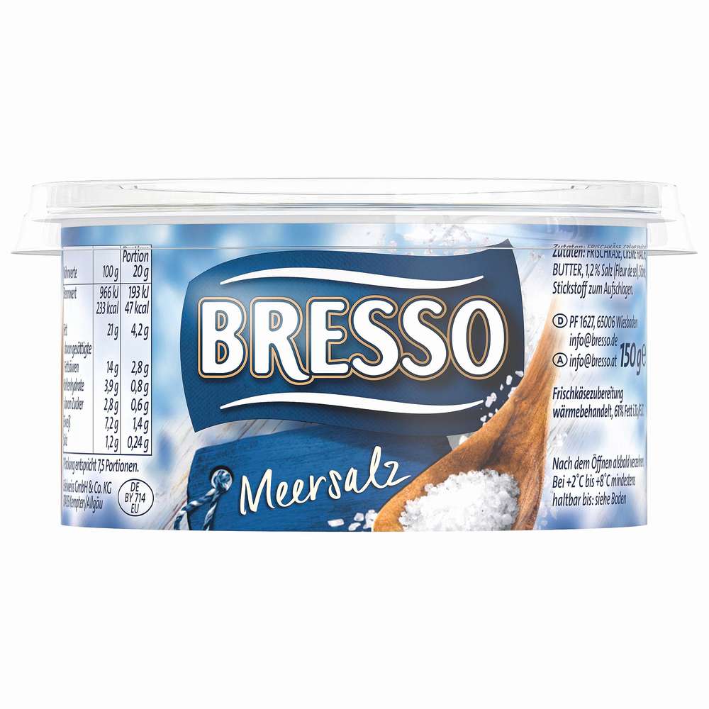Produktabbildung Bresso Frischkäse, Meersalz