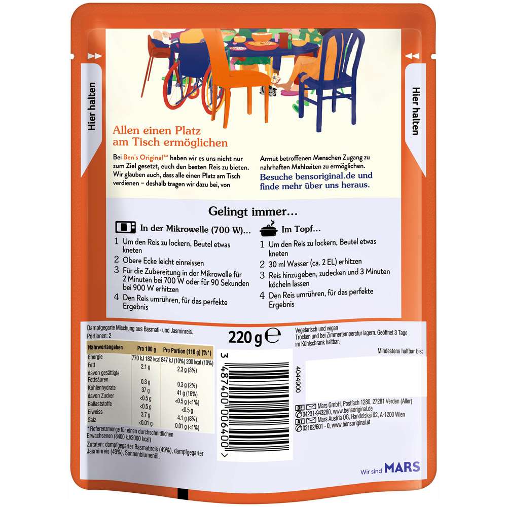 Produktabbildung BEN'S ORIGINAL Express Reis, Basmati/Jasmin