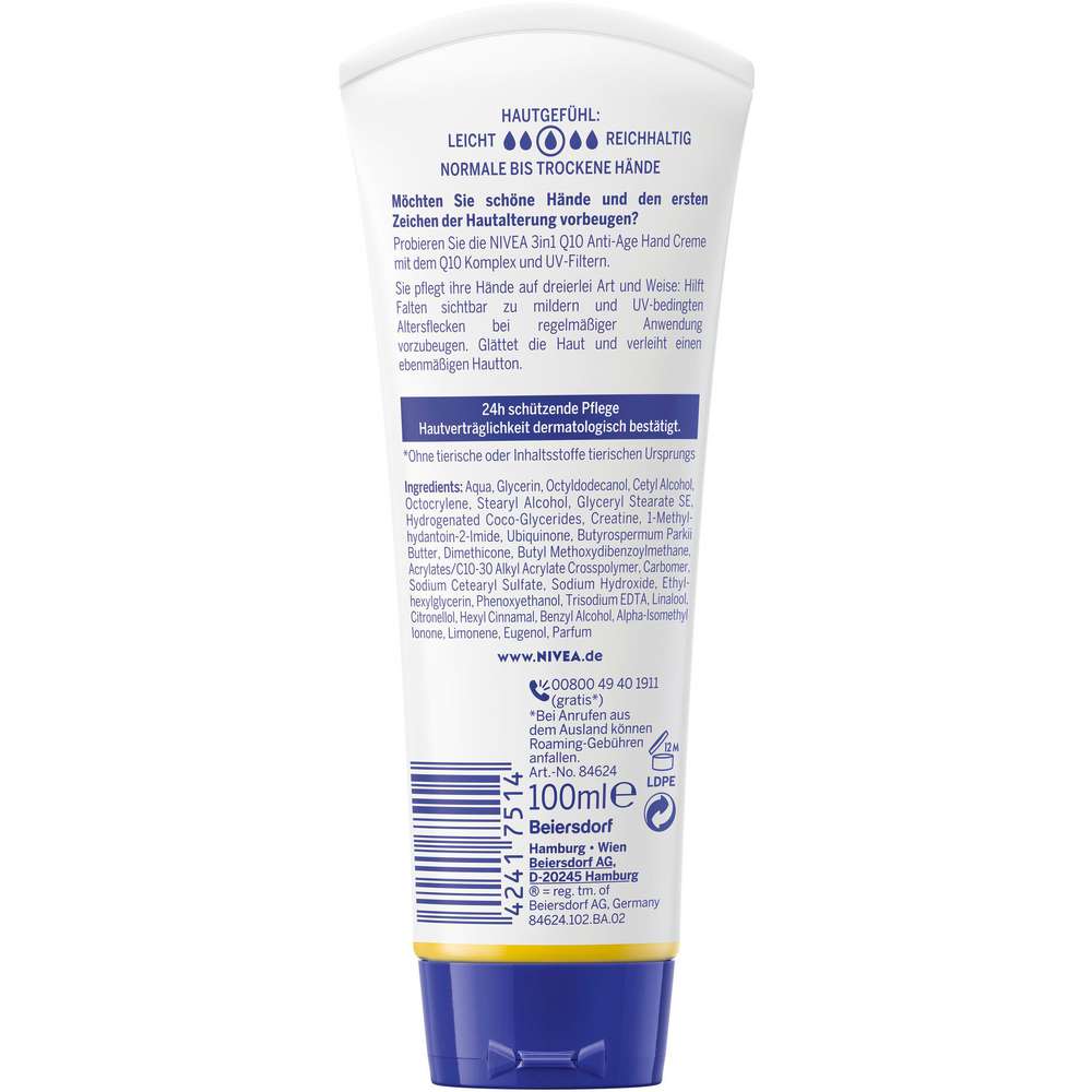 Produktabbildung Nivea Handcreme 3in1 Anti Age Q10