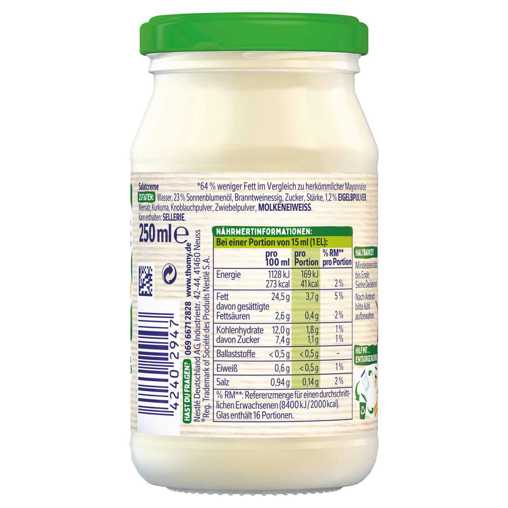 Produktabbildung Thomy Salatcreme Die Natürlich Leichte