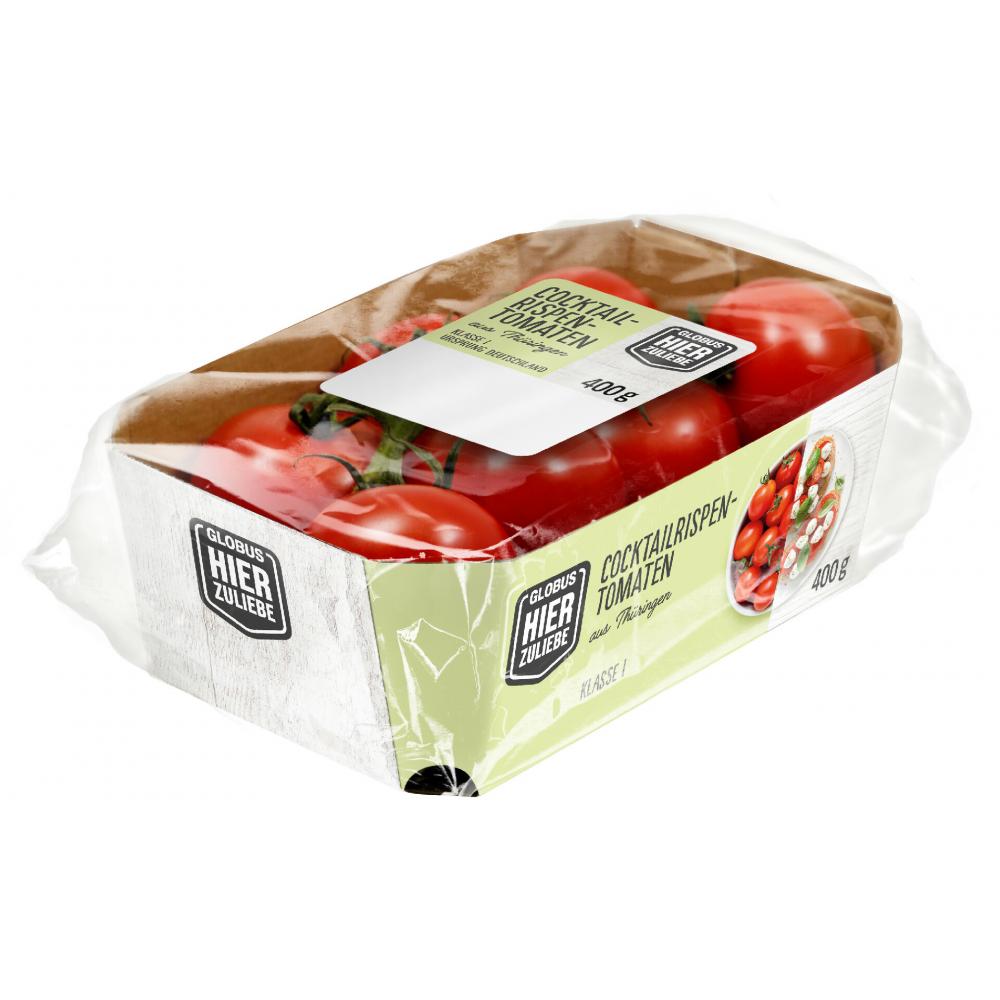 Produktabbildung keine Marke Globus HierZuliebe Cocktailrispentomaten, 400 g-Schale