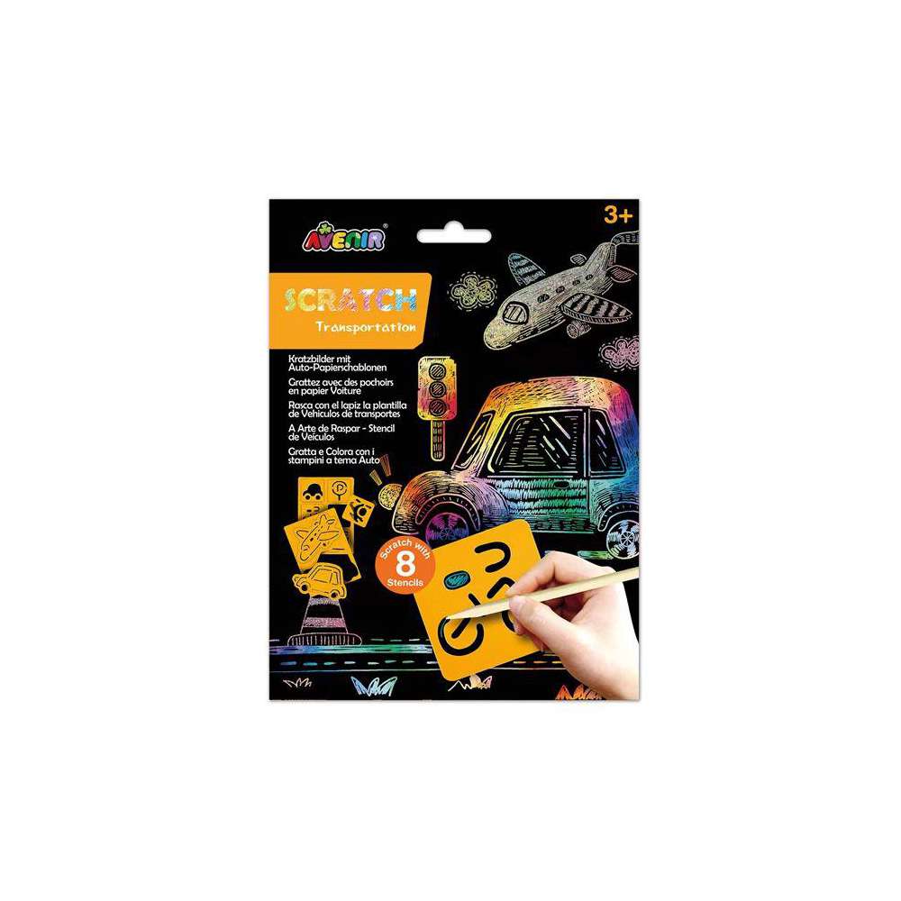 Produktabbildung Avenir Kratzbilder Schablonen, verschiedene Motive