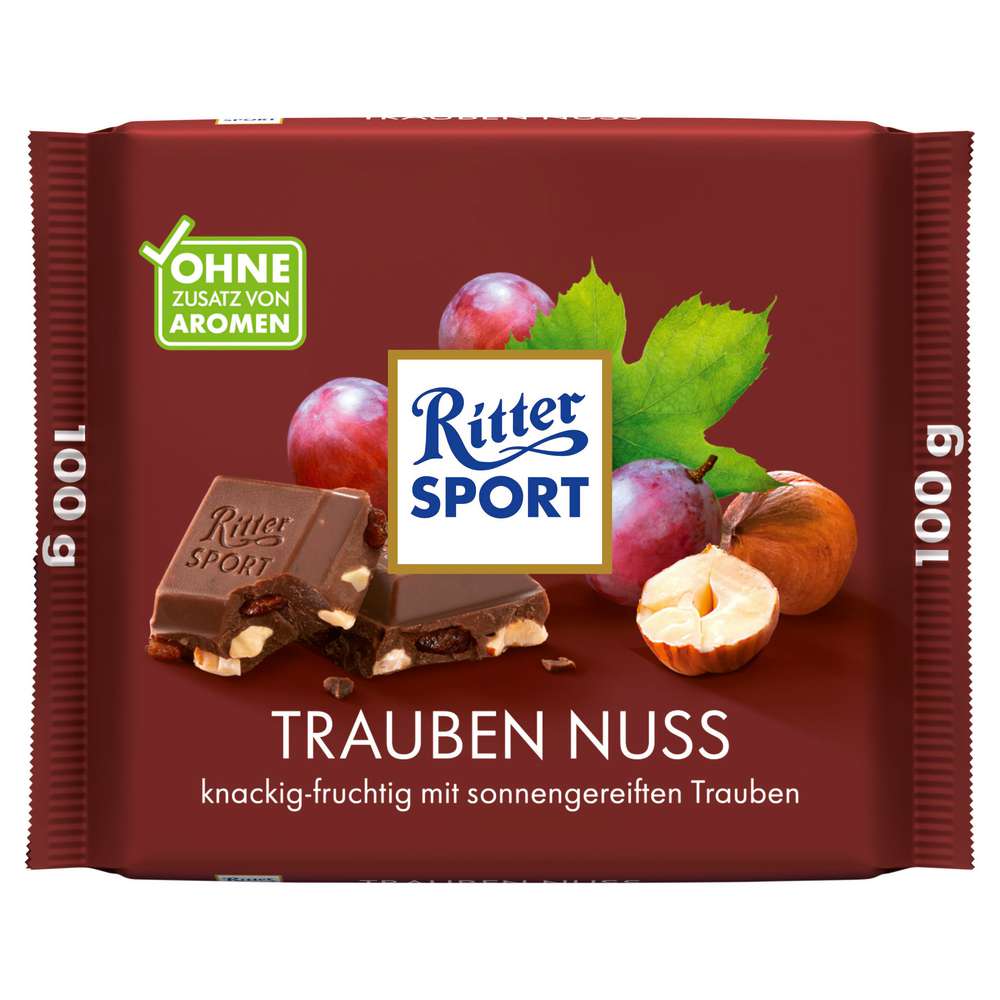 Produktabbildung Ritter Sport Tafelschokolade, Traube-Nuss
