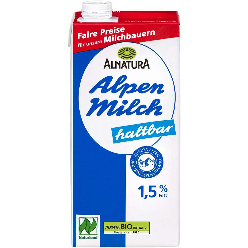 Produktabbildung Alnatura H-Alpenmilch 1,5% Fett