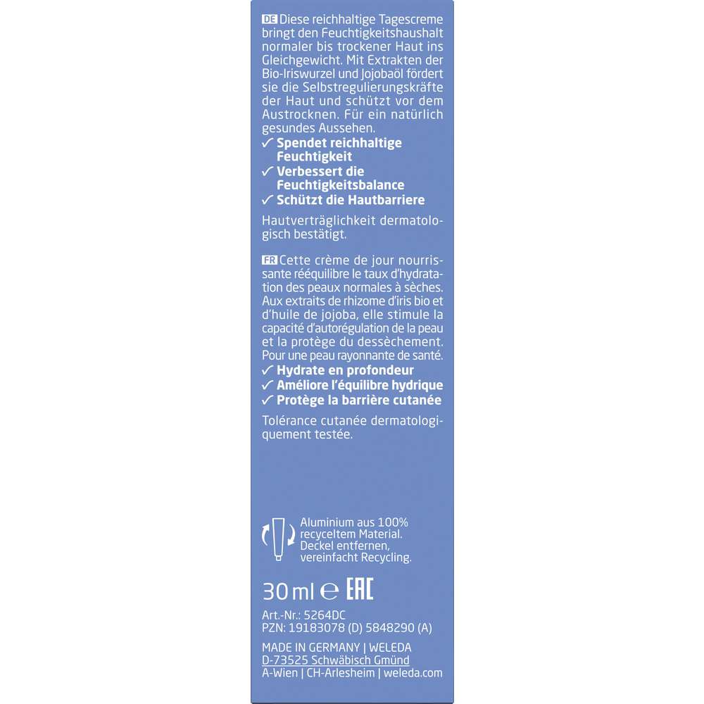 Produktabbildung Weleda Tagespflege Iris, Normale bis trockene Haut