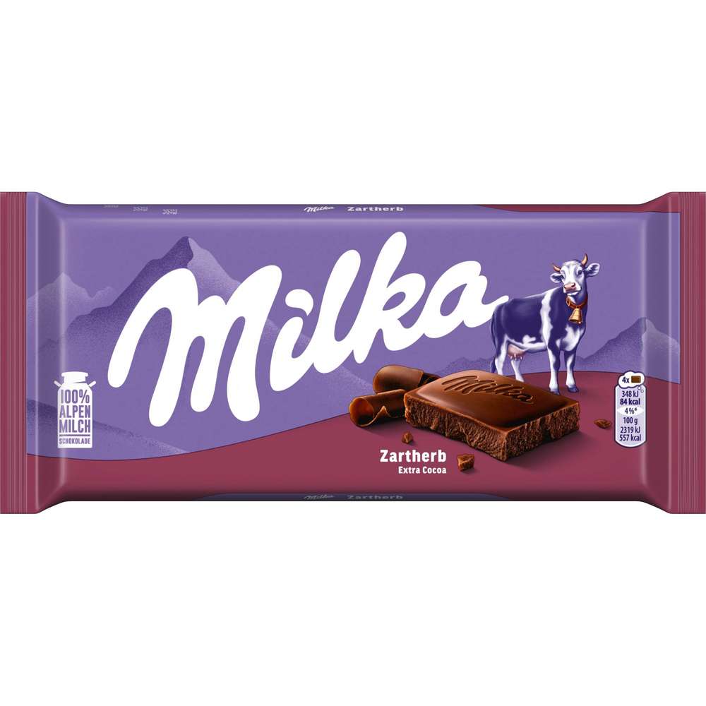 Produktabbildung Milka Tafelschokolade, zartherb