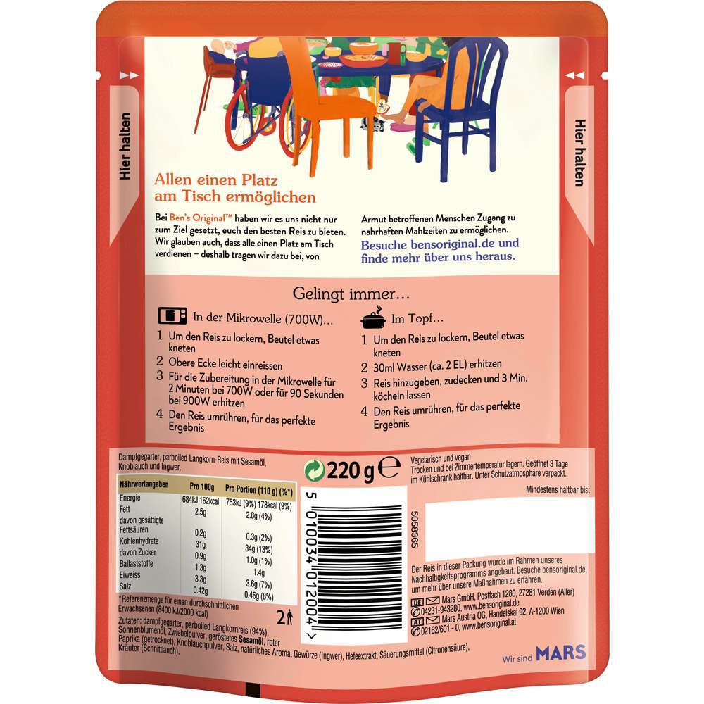 Produktabbildung BEN'S ORIGINAL Reis Express, Sweet Chili