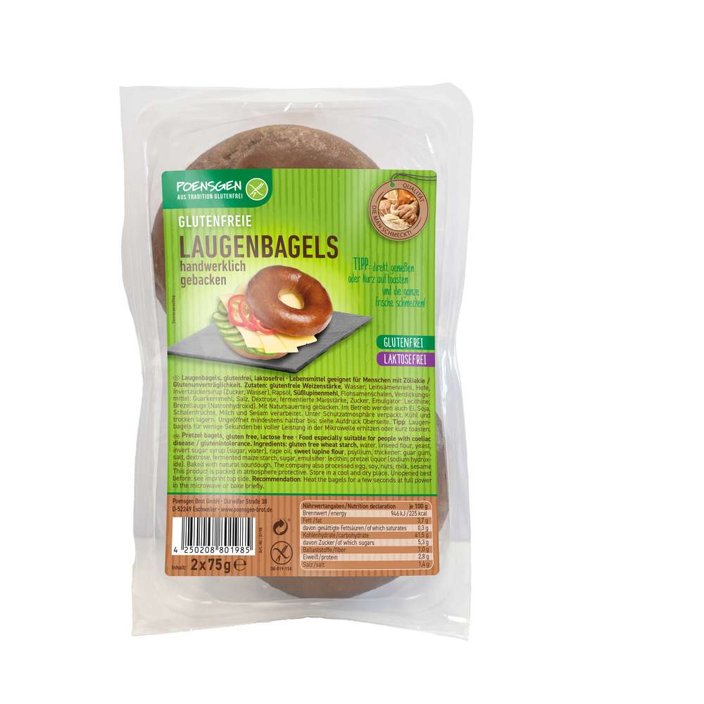 Produktabbildung Pönsgen Laugenbagels glutenfrei