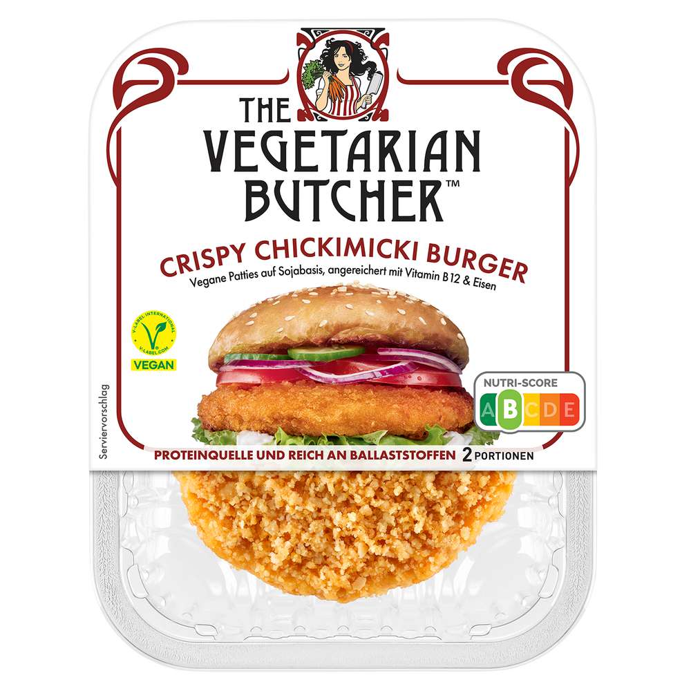 Produktabbildung The Vegetarian Butcher Chickimicki Burger vegan