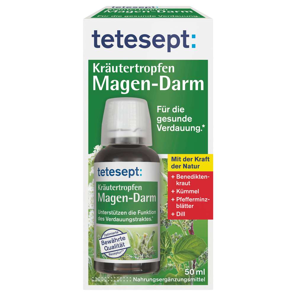 Produktabbildung tetesept Magen-Darm Kräutertropfen